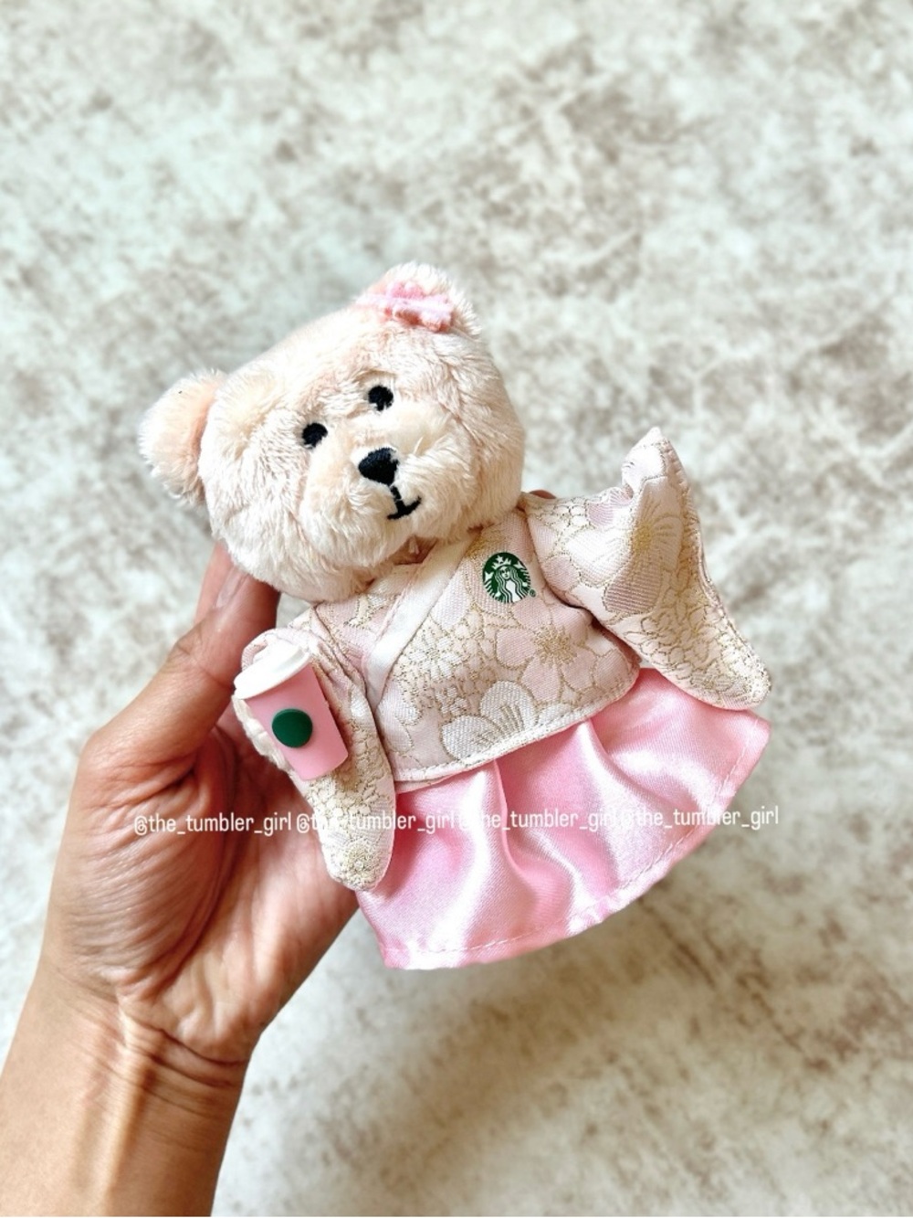 Starbucks Sakura Kimono Bear Keychain Limited Edition Collectible Plush Charm